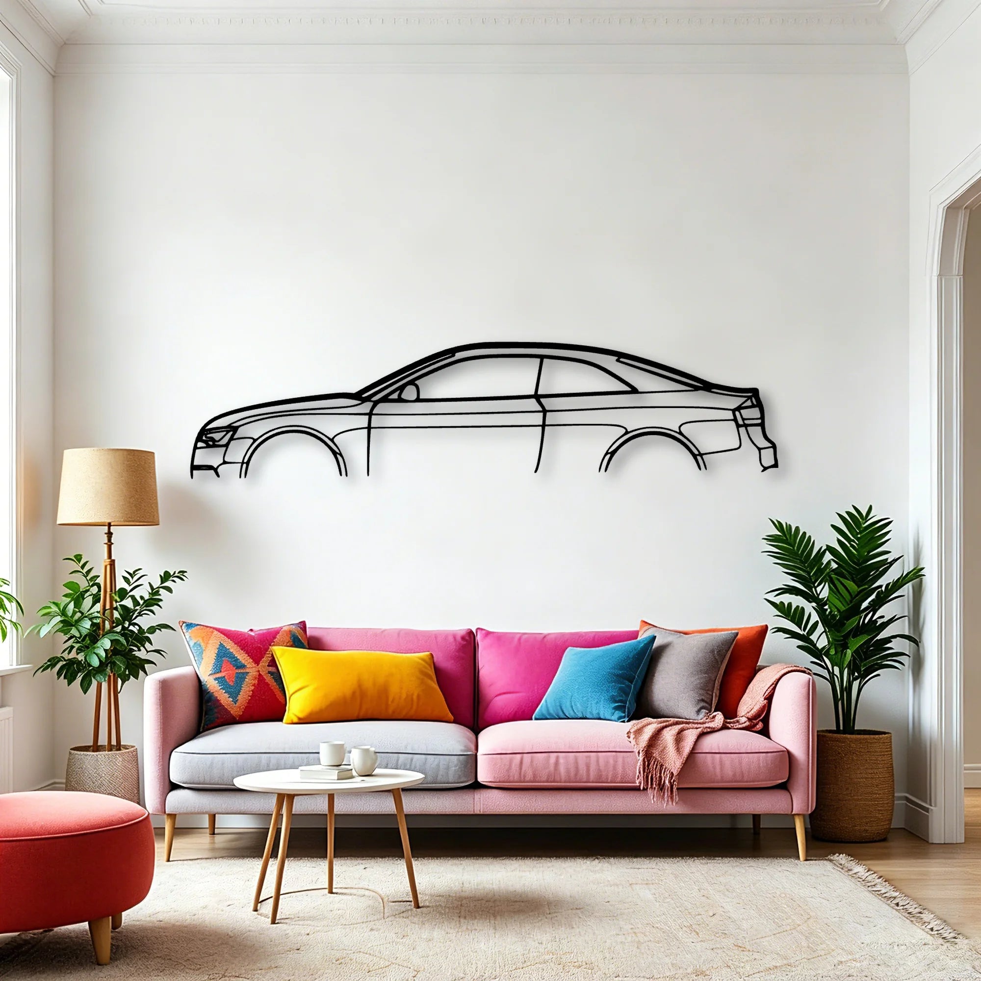 S5 Coupe MK1 Classic Silhouette Metal Wall Art - Automotive Garage Decor