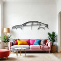 S60 2017 Classic Silhouette Metal Wall Art - Automotive Garage Decor