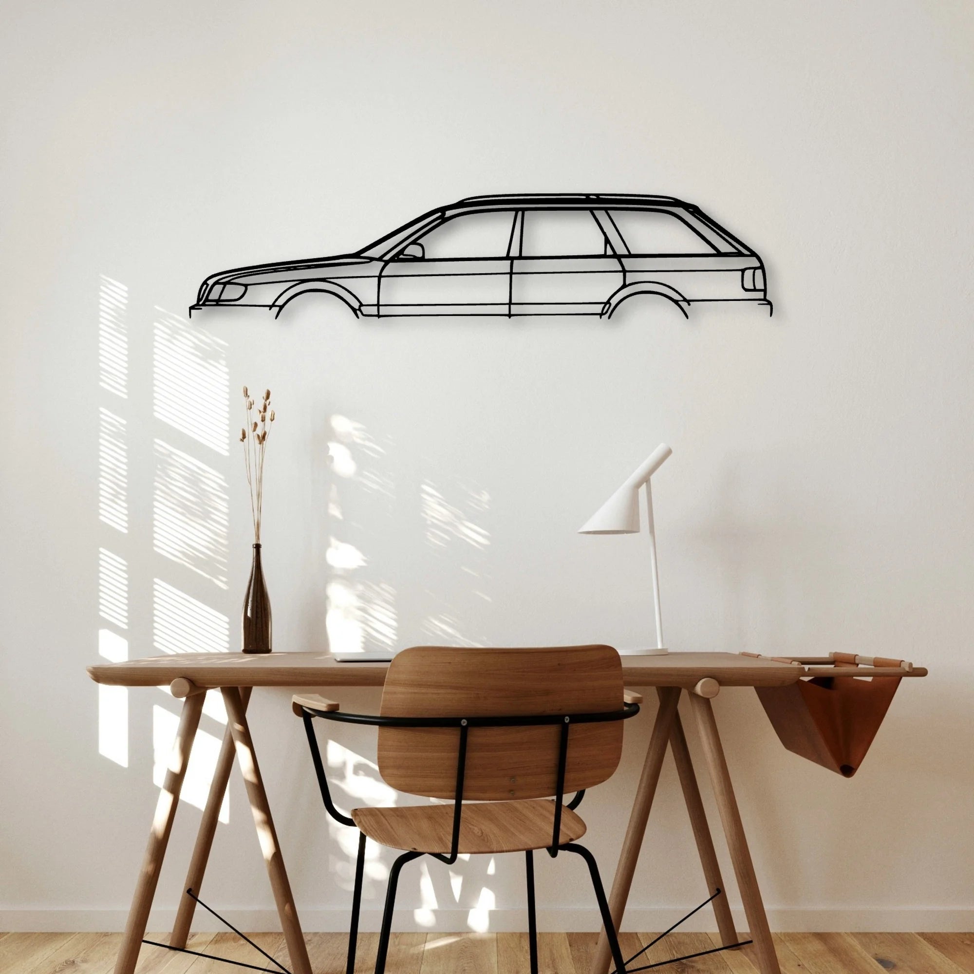 S6 C4 1996 Classic Silhouette Metal Wall Art - Automotive Garage Decor