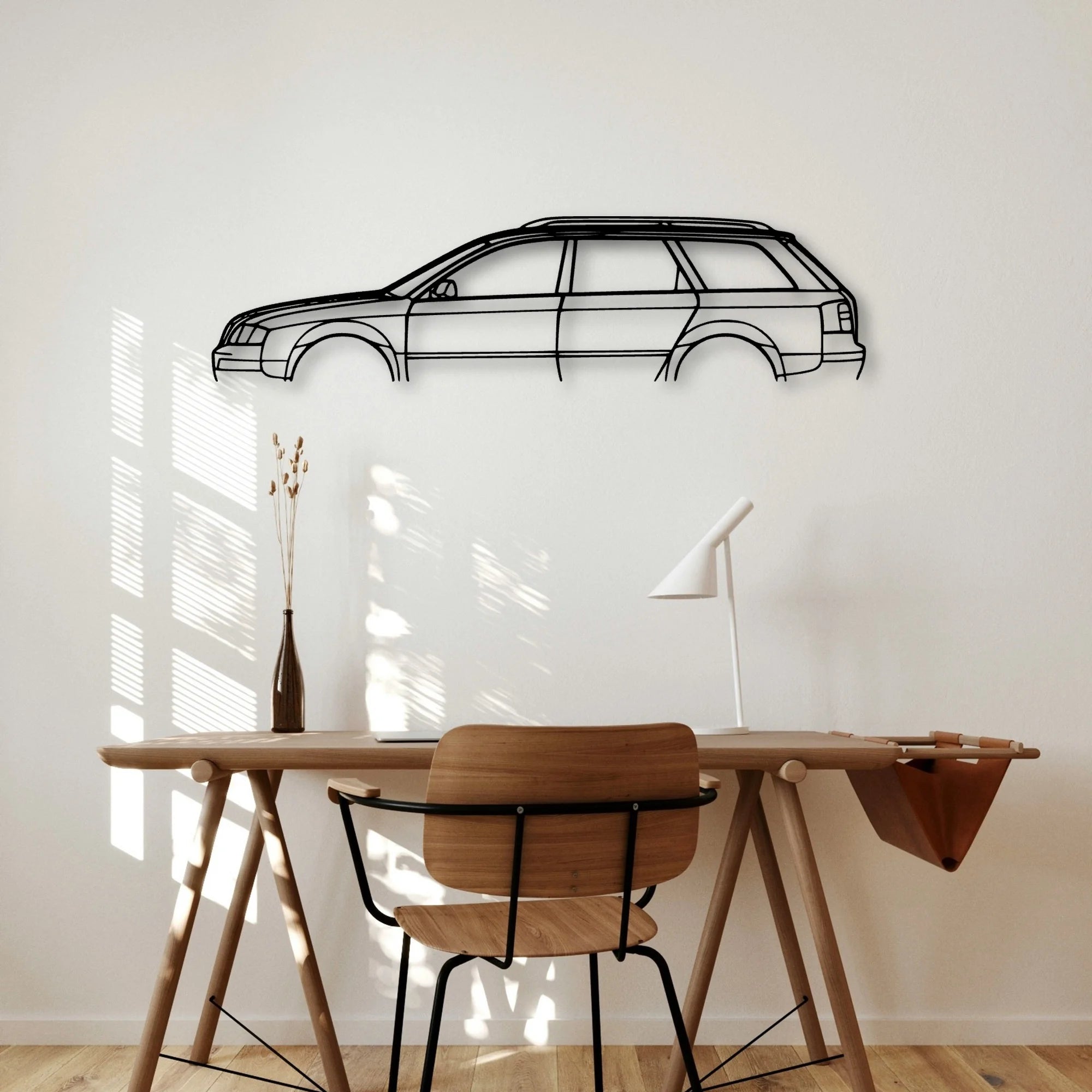 S6 Wagon 2001 Classic Silhouette Metal Wall Art - Automotive Garage Decor