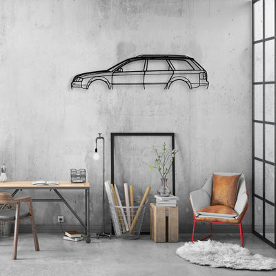 S6 Wagon 2001 Classic Silhouette Metal Wall Art - Automotive Garage Decor