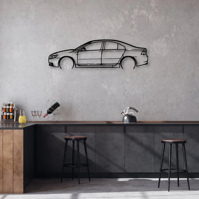 S80 2011 Classic Silhouette Metal Wall Art - Automotive Garage Decor