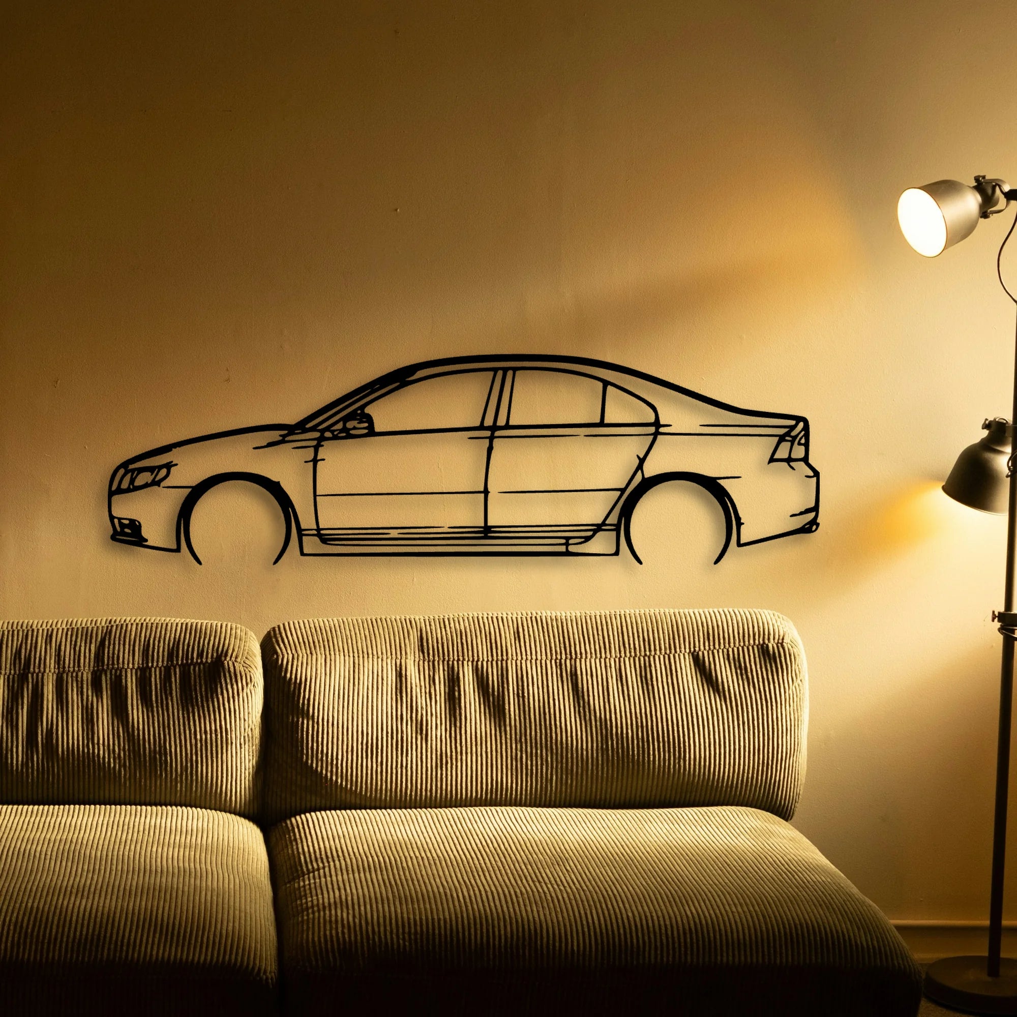 S80 2011 Classic Silhouette Metal Wall Art - Automotive Garage Decor