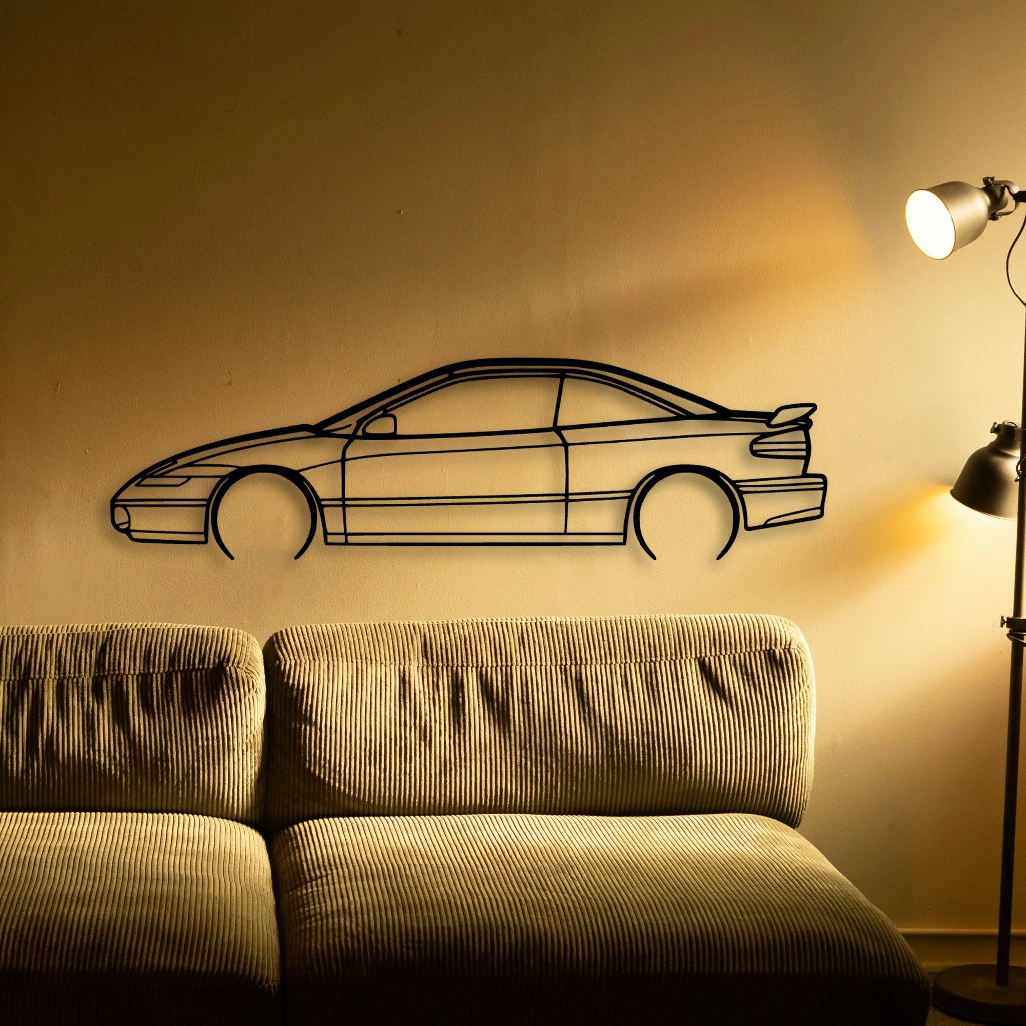 SC2 1995 Classic Silhouette Metal Wall Art - Automotive Garage Decor