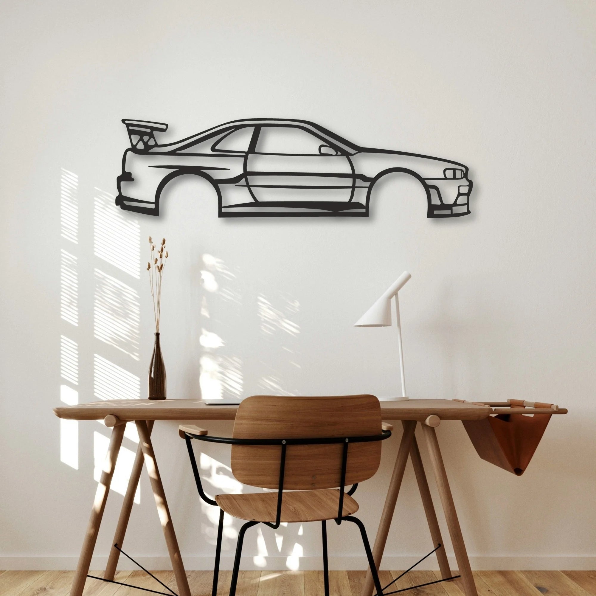 SKYLINE Classic Silhouette Metal Wall Art - Automotive Garage Decor