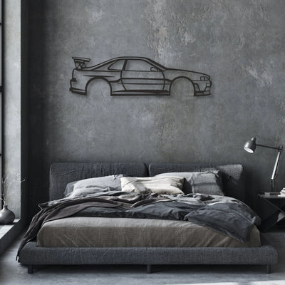SKYLINE Classic Silhouette Metal Wall Art - Automotive Garage Decor
