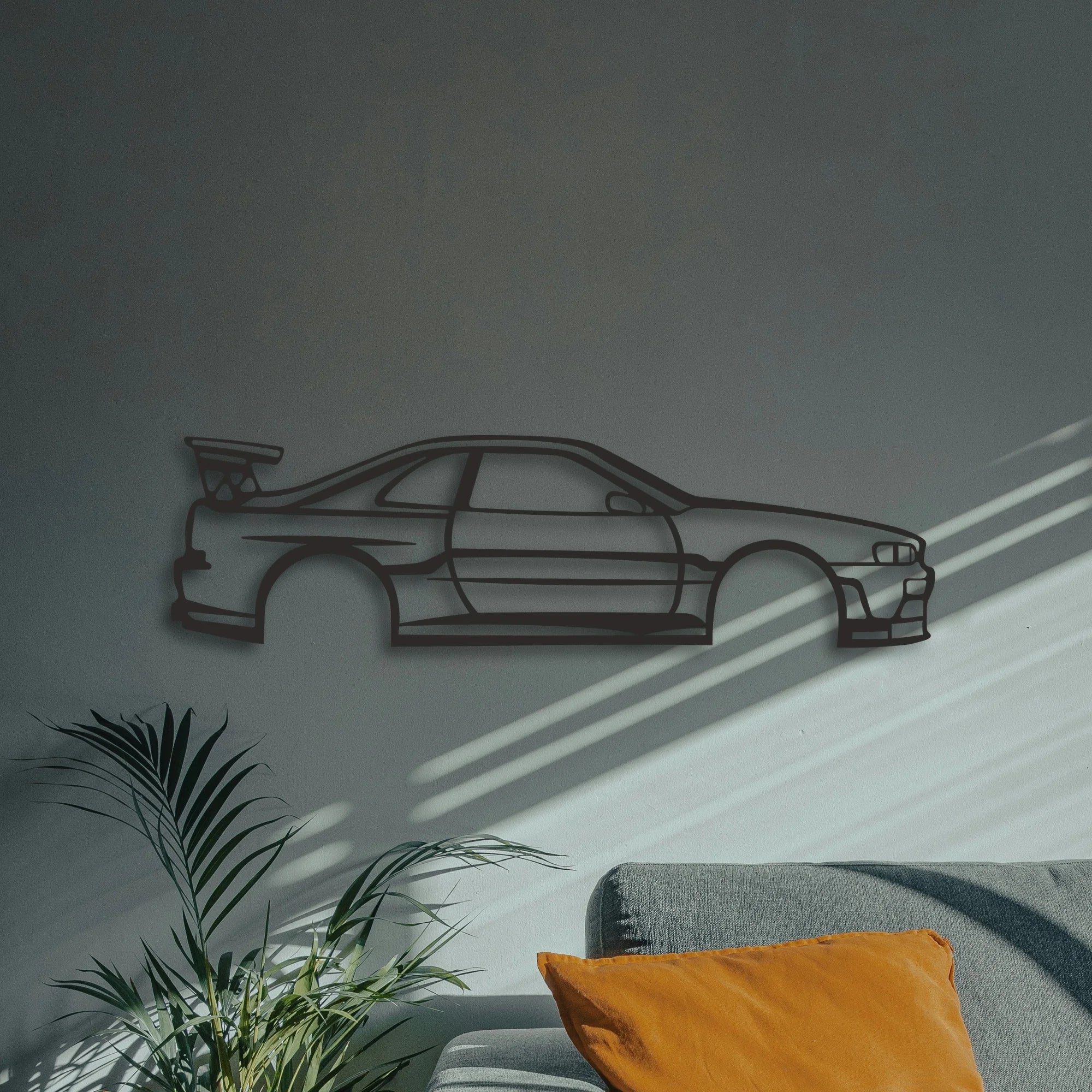 SKYLINE Classic Silhouette Metal Wall Art - Automotive Garage Decor