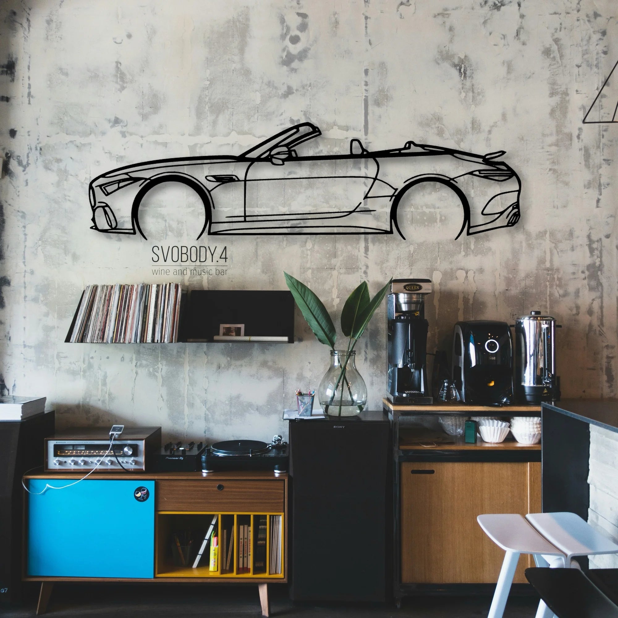 SL63 2022 Classic Silhouette Metal Wall Art - Automotive Garage Decor