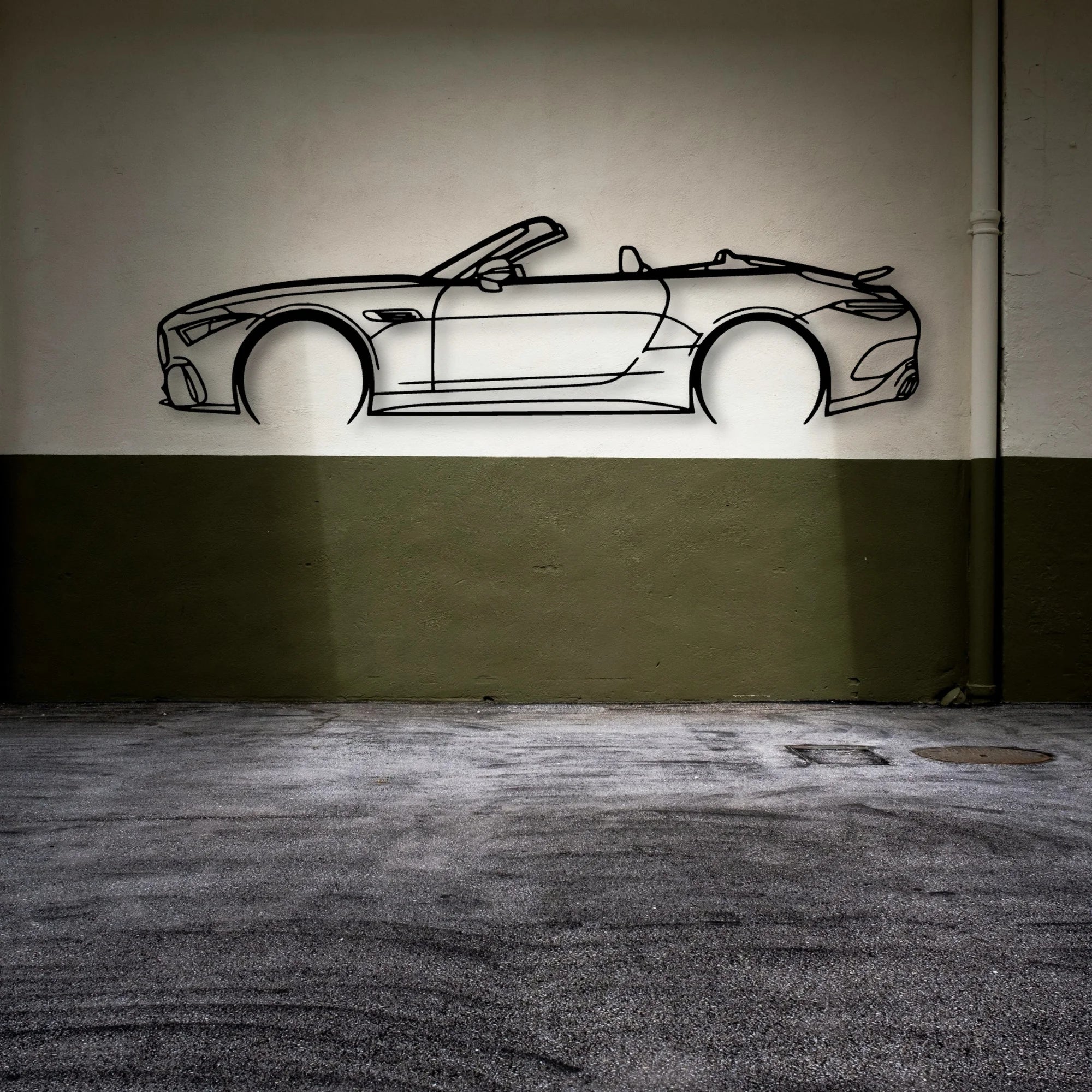 SL63 2022 Classic Silhouette Metal Wall Art - Automotive Garage Decor
