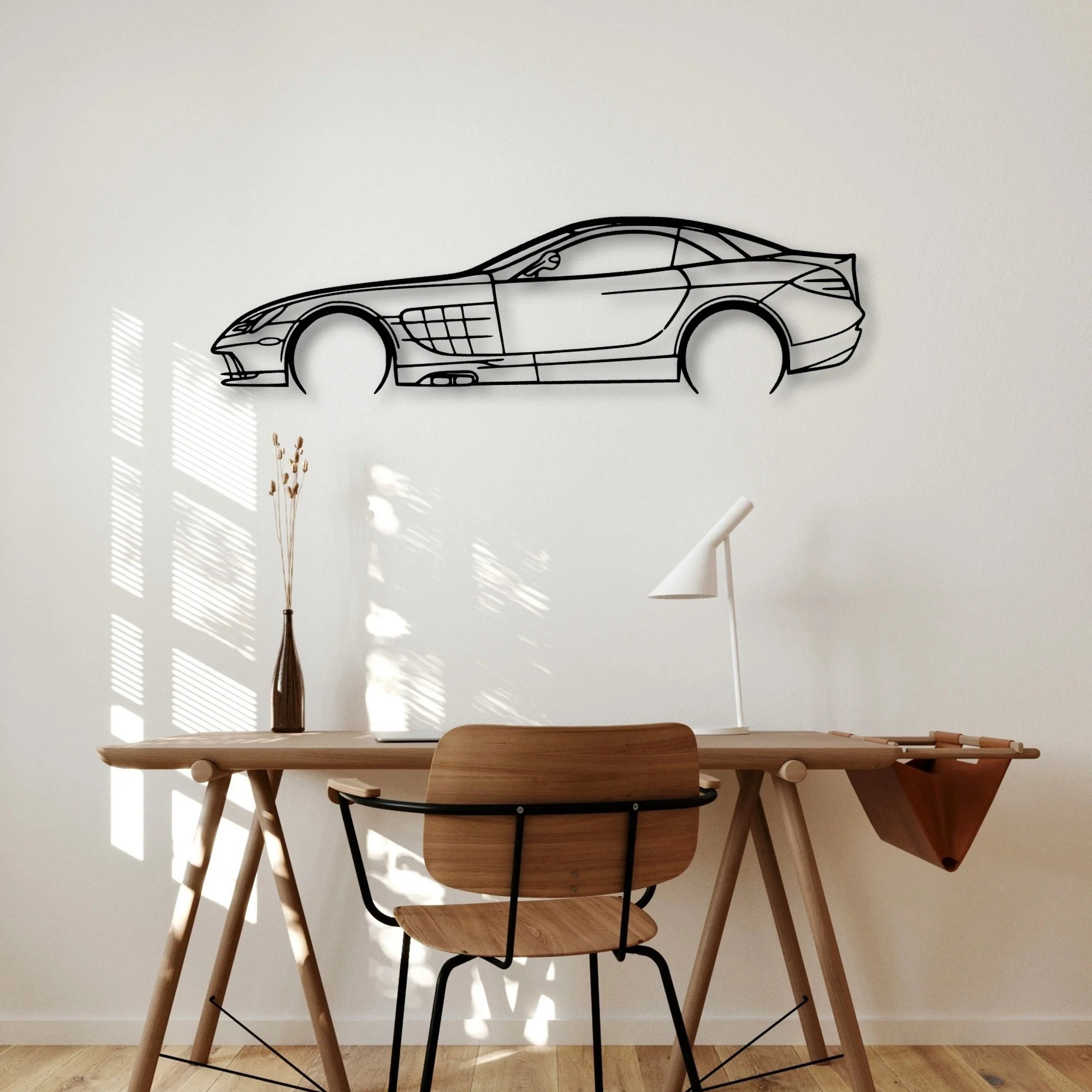 SLR 2008 Classic Silhouette Metal Wall Art - Automotive Garage Decor