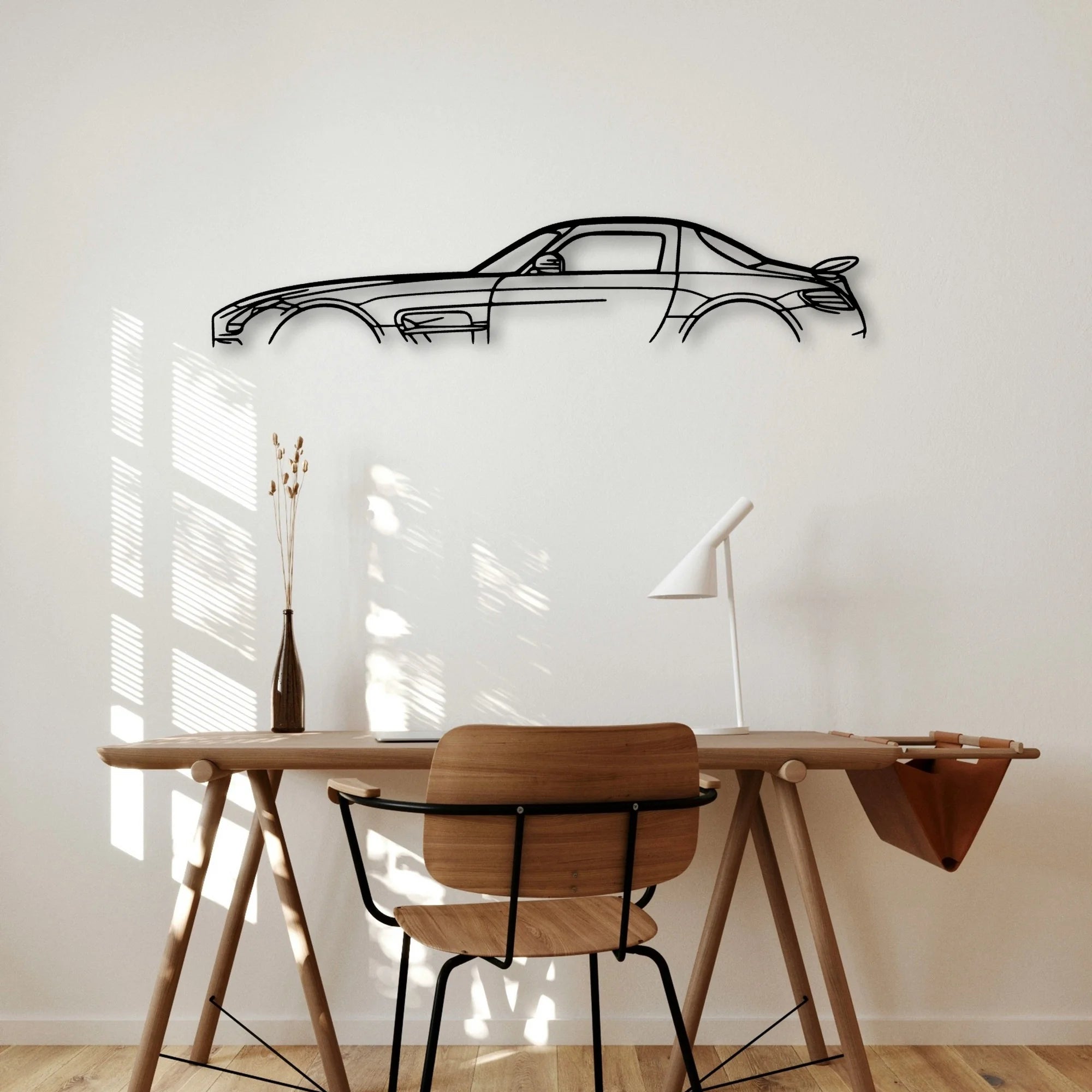 SLS AMG Classic Silhouette Metal Wall Art - Automotive Garage Decor