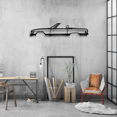 SL 1986 Classic Silhouette Metal Wall Art - Automotive Garage Decor