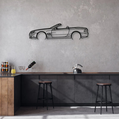 SL 55 AMG 2003 Classic Silhouette Metal Wall Art - Automotive Garage Decor