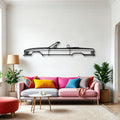 SL 560 1988 Classic Silhouette Metal Wall Art - Automotive Garage Decor