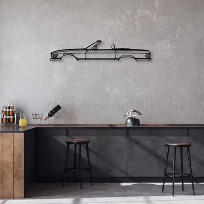 SL 560 1988 Classic Silhouette Metal Wall Art - Automotive Garage Decor