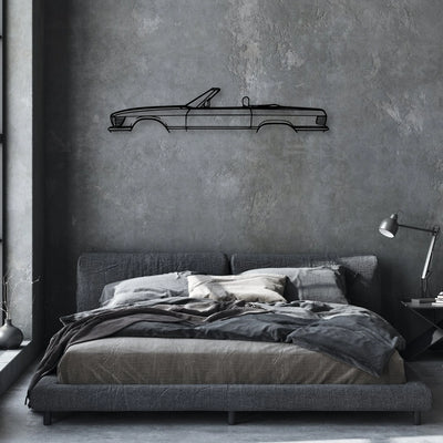 SL 560 1988 Classic Silhouette Metal Wall Art - Automotive Garage Decor