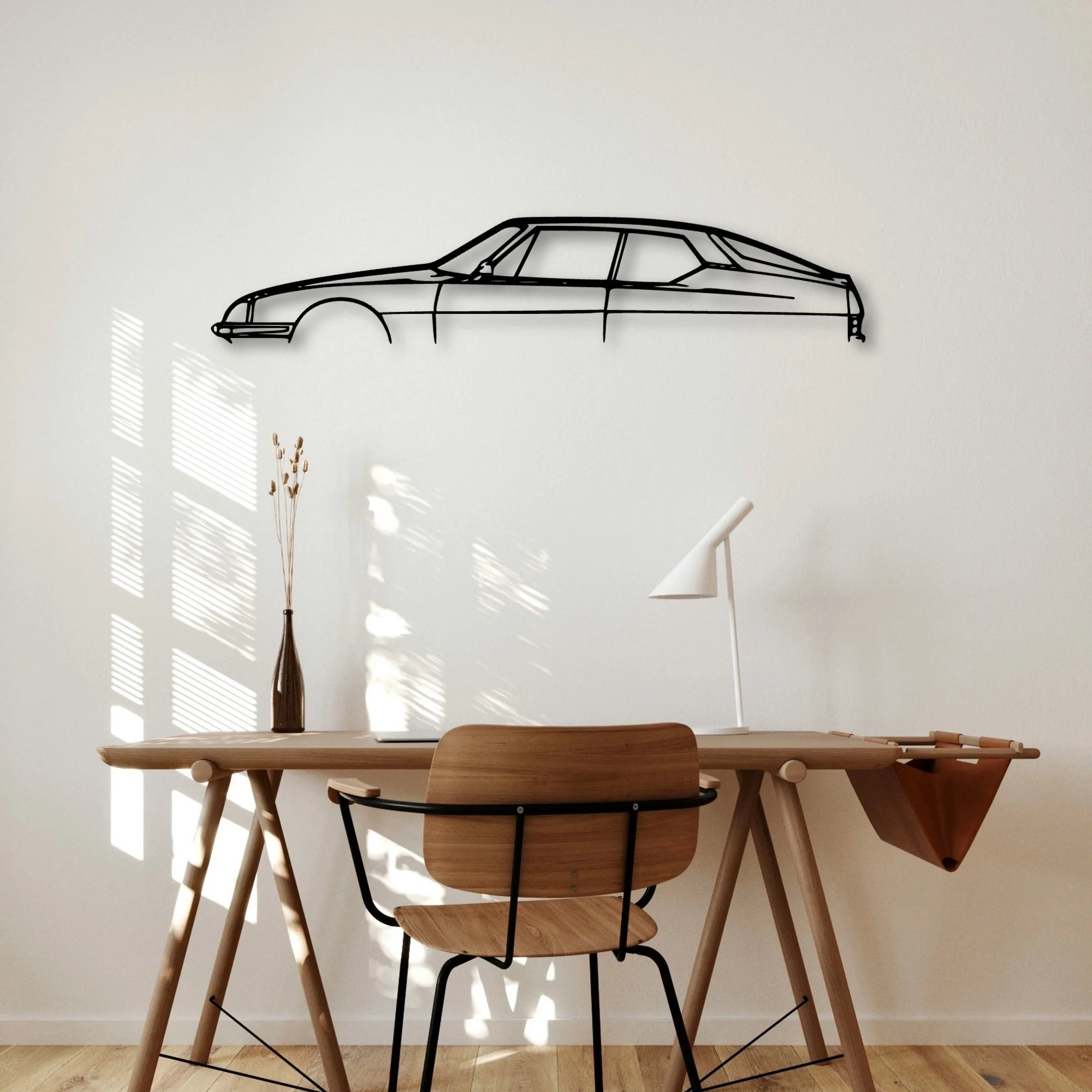 SM 1973 Classic Silhouette Metal Wall Art - Automotive Garage Decor