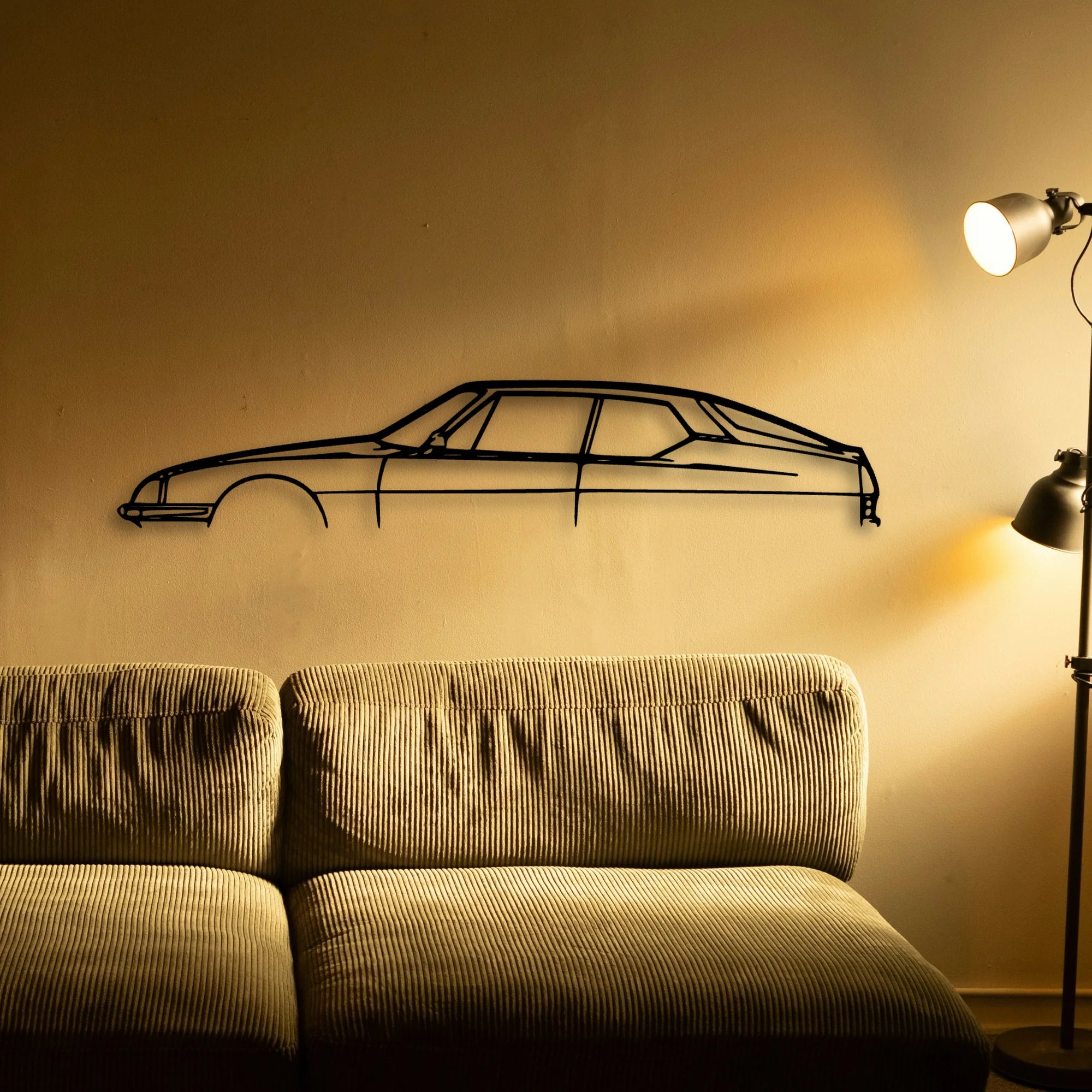 SM 1973 Classic Silhouette Metal Wall Art - Automotive Garage Decor