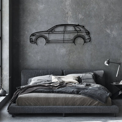 SQ5 2018 Classic Silhouette Metal Wall Art - Automotive Garage Decor