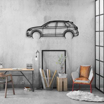 SQ5 2018 Classic Silhouette Metal Wall Art - Automotive Garage Decor