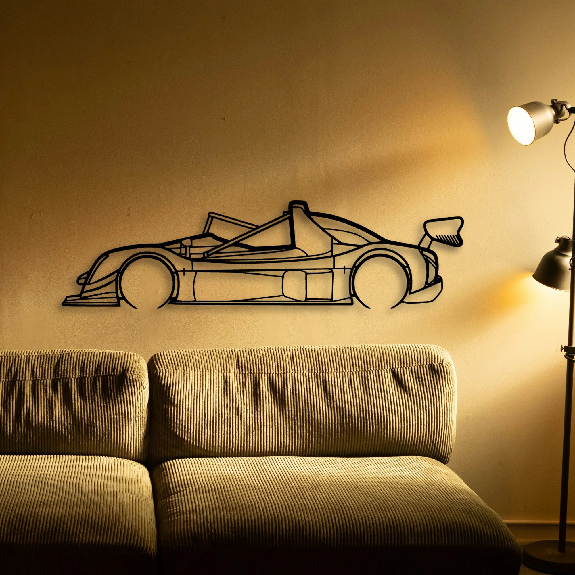 SR10 Classic Silhouette Metal Wall Art - Automotive Garage Decor