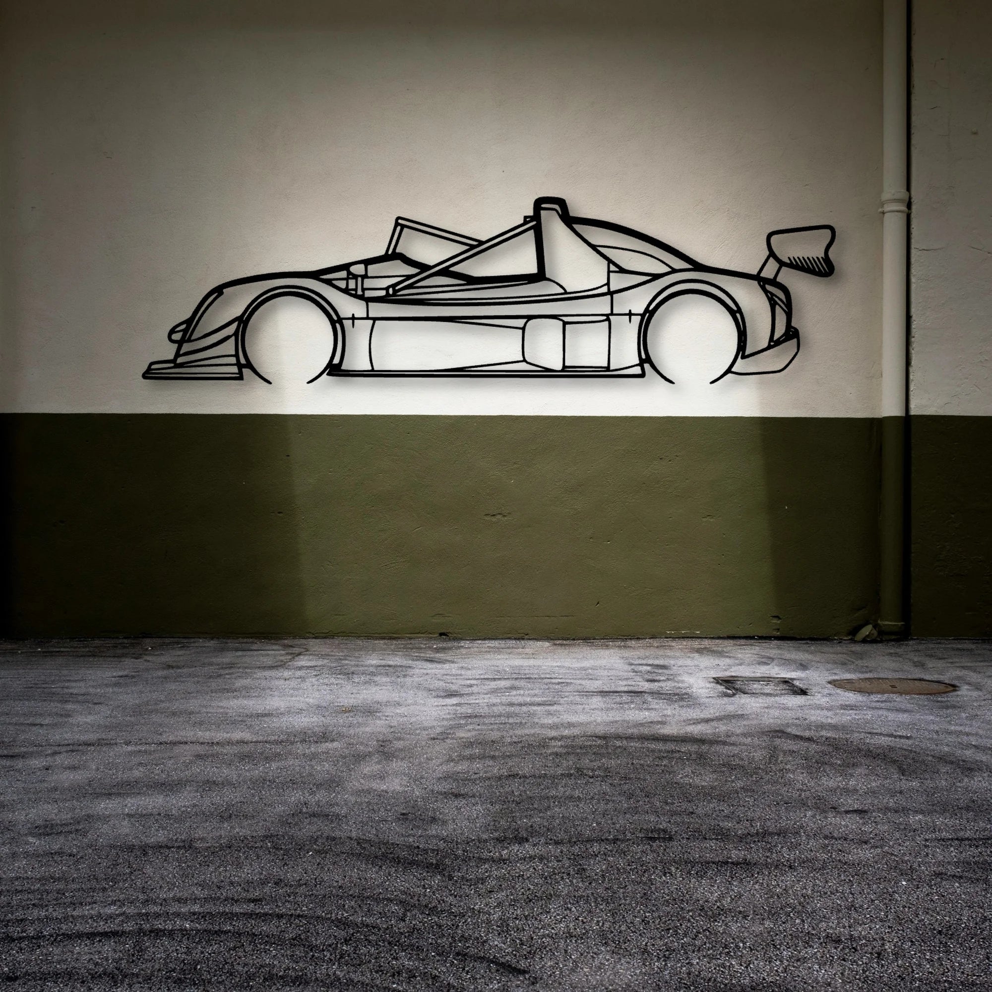 SR10 Classic Silhouette Metal Wall Art - Automotive Garage Decor