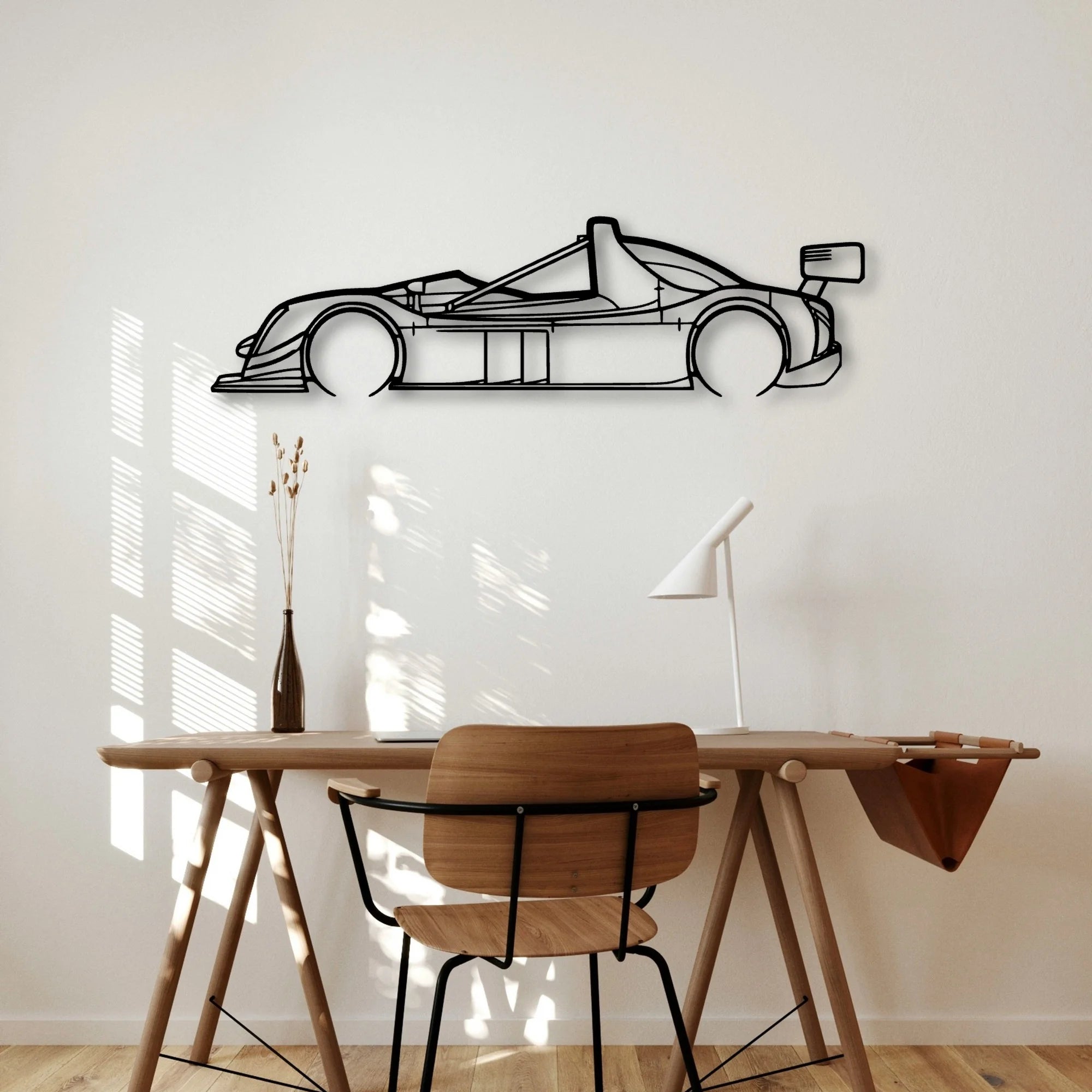 SR8 Classic Silhouette Metal Wall Art - Automotive Garage Decor