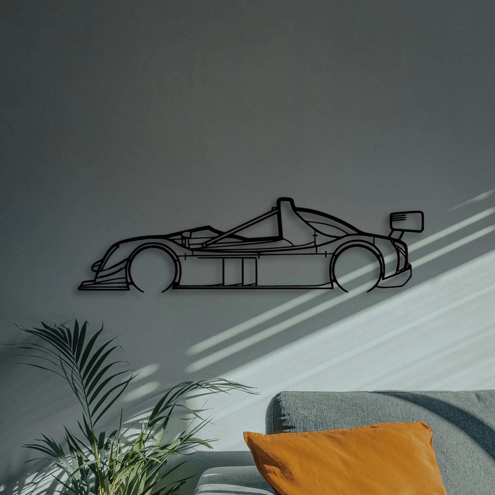 SR8 Classic Silhouette Metal Wall Art - Automotive Garage Decor