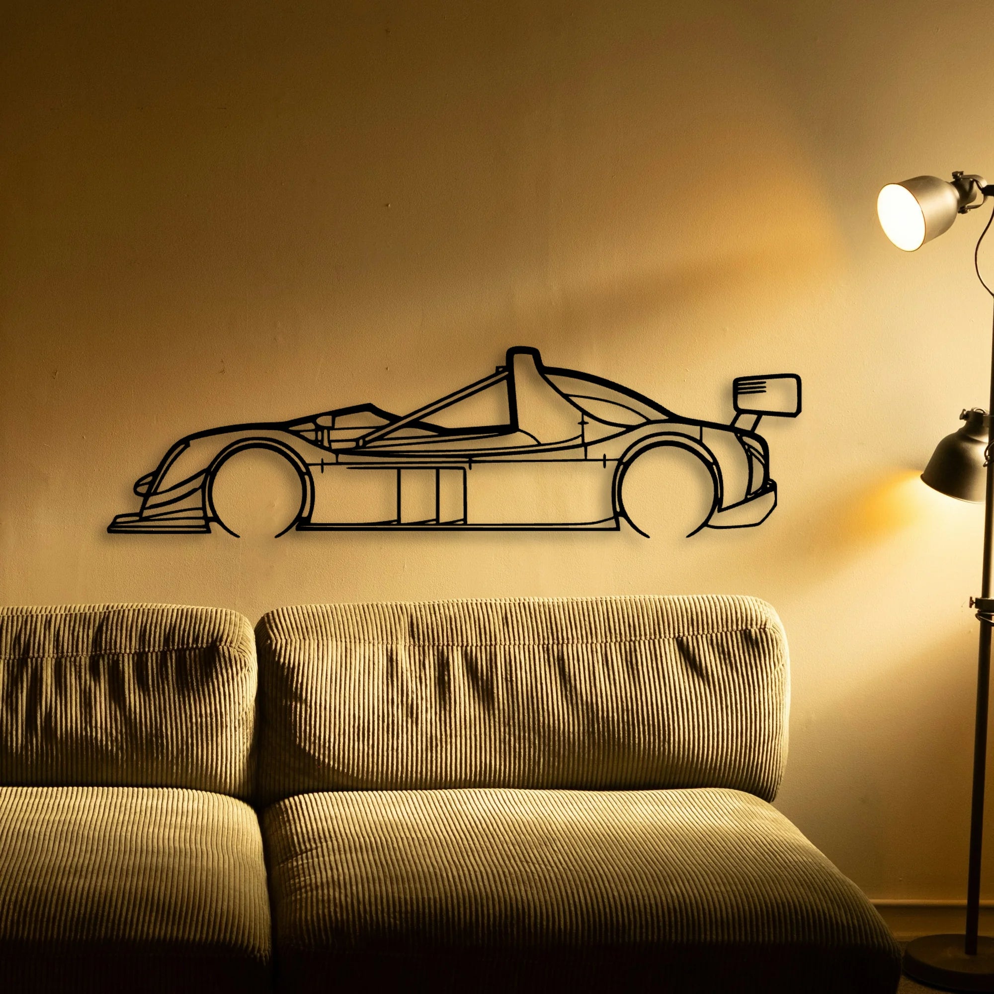 SR8 Classic Silhouette Metal Wall Art - Automotive Garage Decor