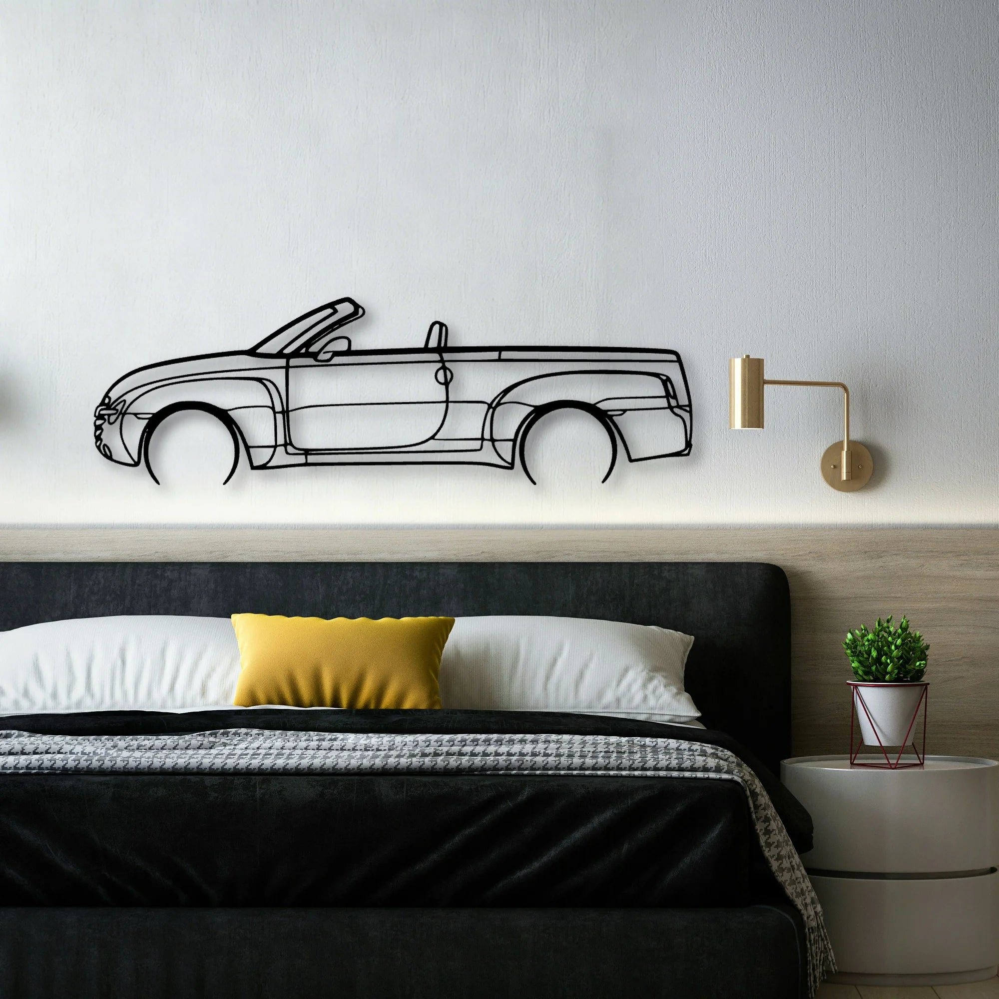 SSR 2 Classic Silhouette Metal Wall Art - Automotive Garage Decor