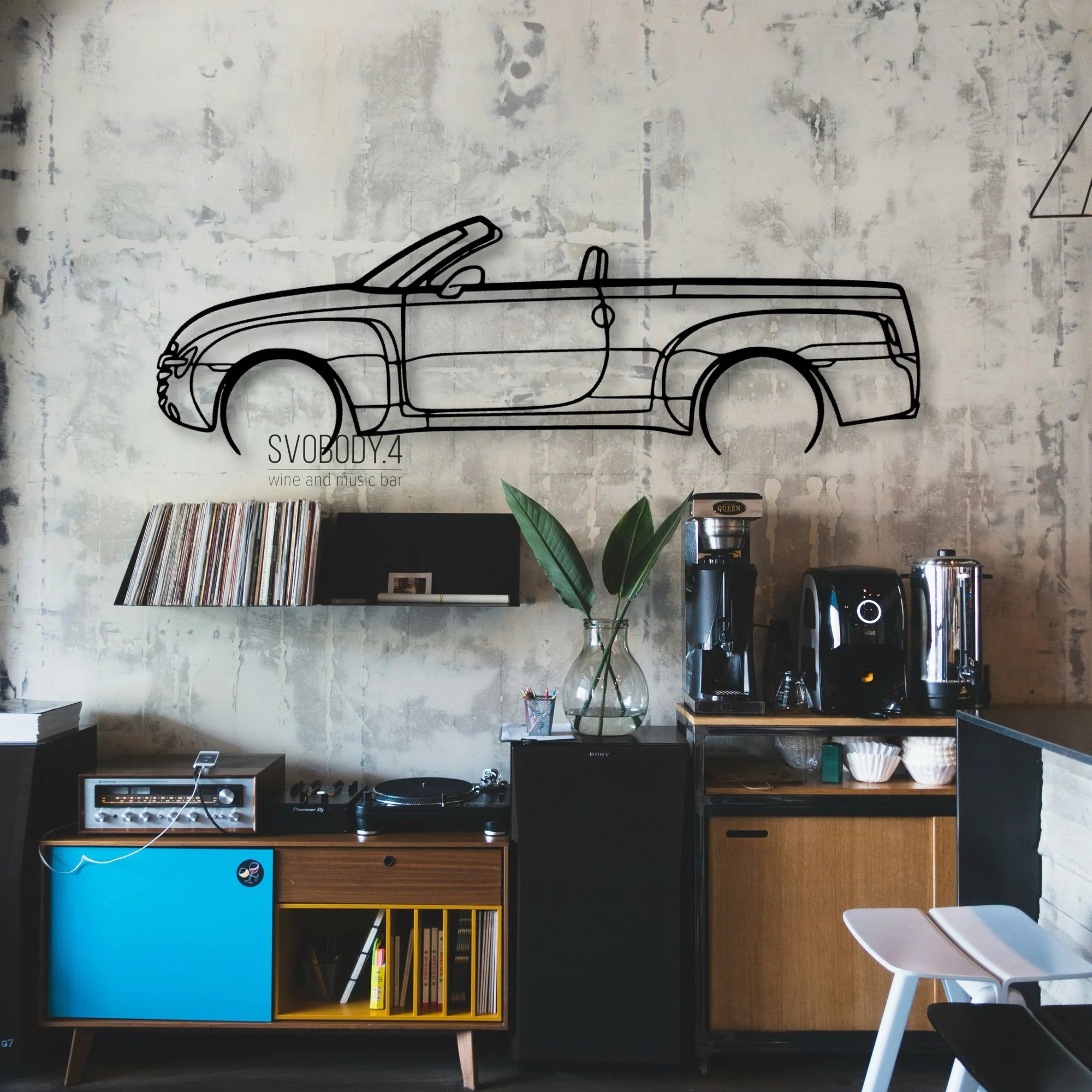 SSR 2 Classic Silhouette Metal Wall Art - Automotive Garage Decor