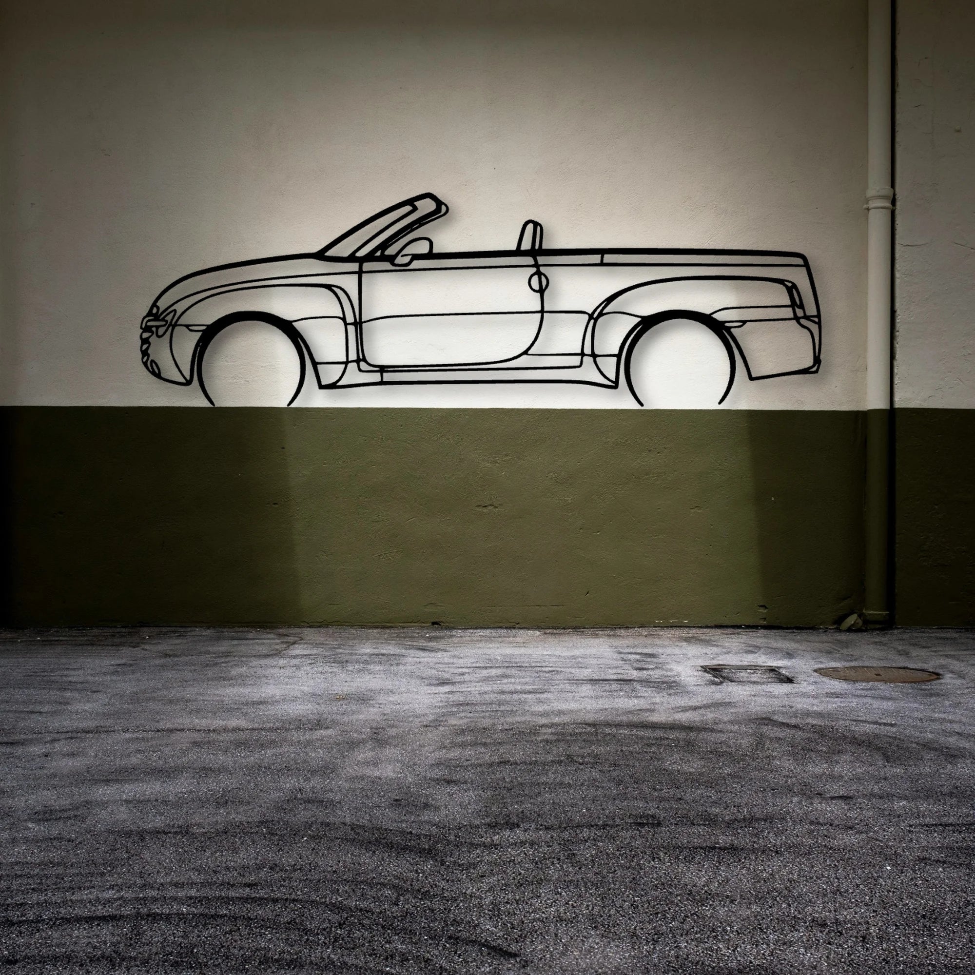 SSR 2 Classic Silhouette Metal Wall Art - Automotive Garage Decor
