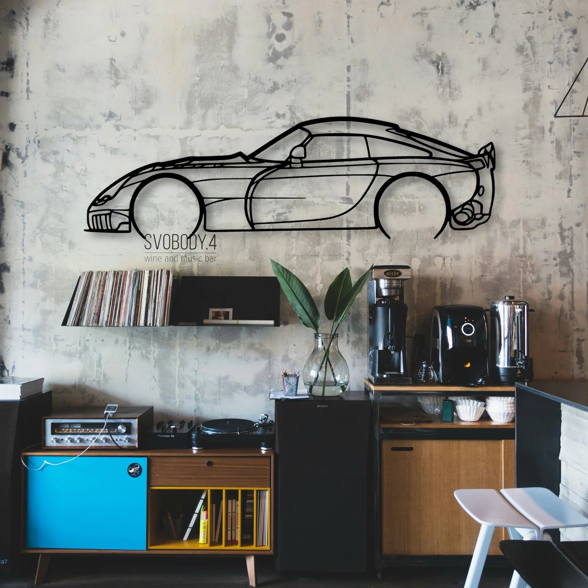 Sagaris 2005 Classic Silhouette Metal Wall Art - Automotive Garage Decor