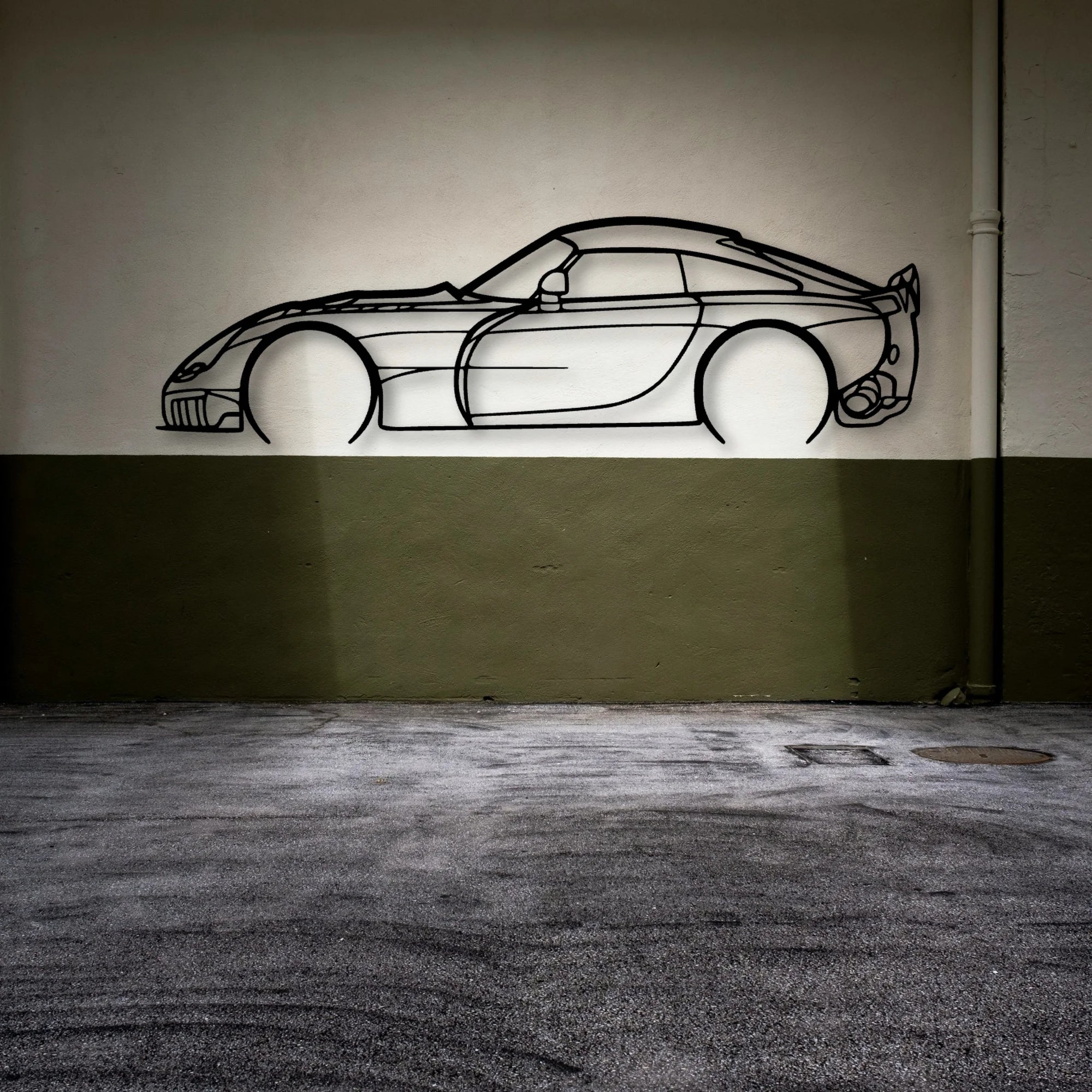 Sagaris 2005 Classic Silhouette Metal Wall Art - Automotive Garage Decor