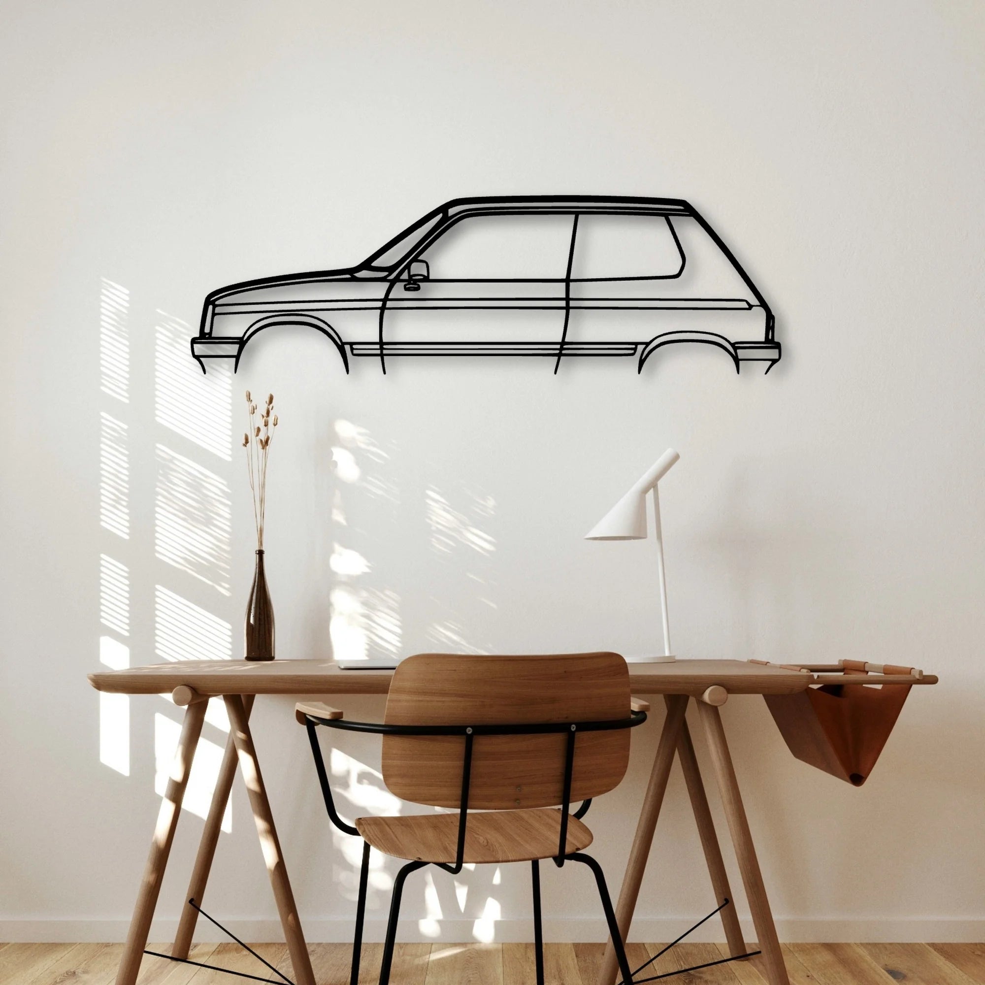 Samba 1982 Classic Silhouette Metal Wall Art - Automotive Garage Decor