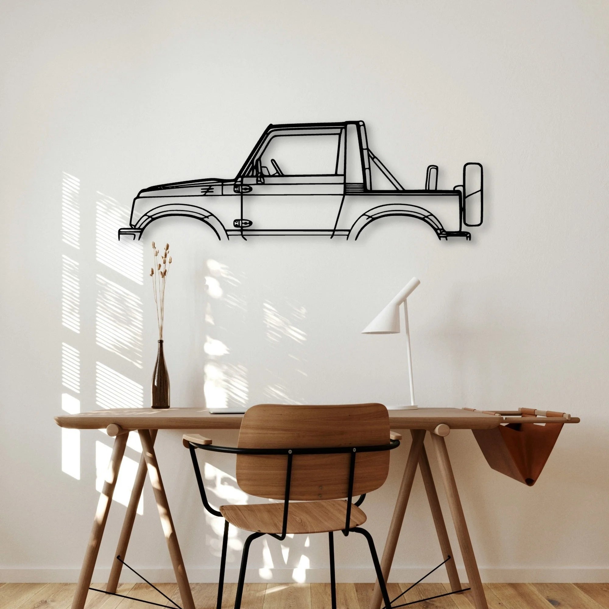 Samurai 1988 Classic Silhouette Metal Wall Art - Automotive Garage Decor