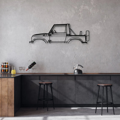 Samurai 1988 Classic Silhouette Metal Wall Art - Automotive Garage Decor