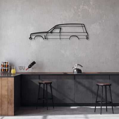 Sandman Panelvan 1975 Classic Silhouette Metal Wall Art - Automotive Garage Decor