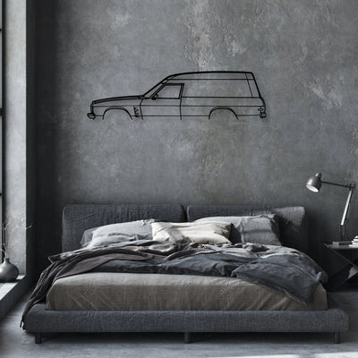 Sandman Panelvan 1975 Classic Silhouette Metal Wall Art - Automotive Garage Decor