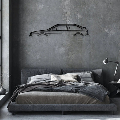 Scirocco 1983 Classic Silhouette Metal Wall Art - Automotive Garage Decor