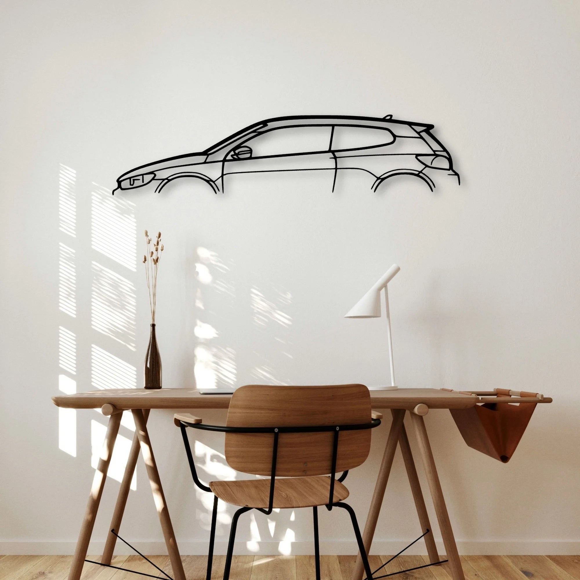 Scirocco 2008 Classic Silhouette Metal Wall Art - Automotive Garage Decor