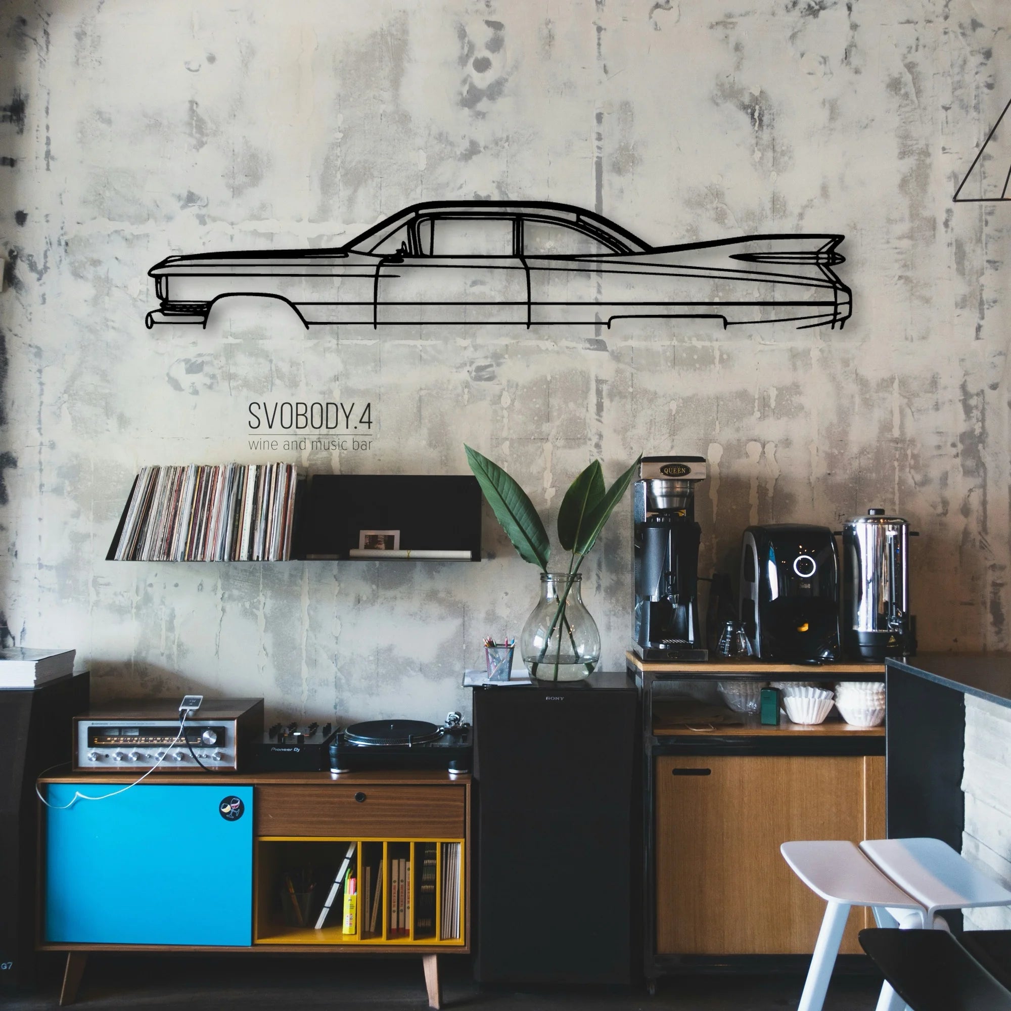 Series 62 1959 Classic Silhouette Metal Wall Art - Automotive Garage Decor