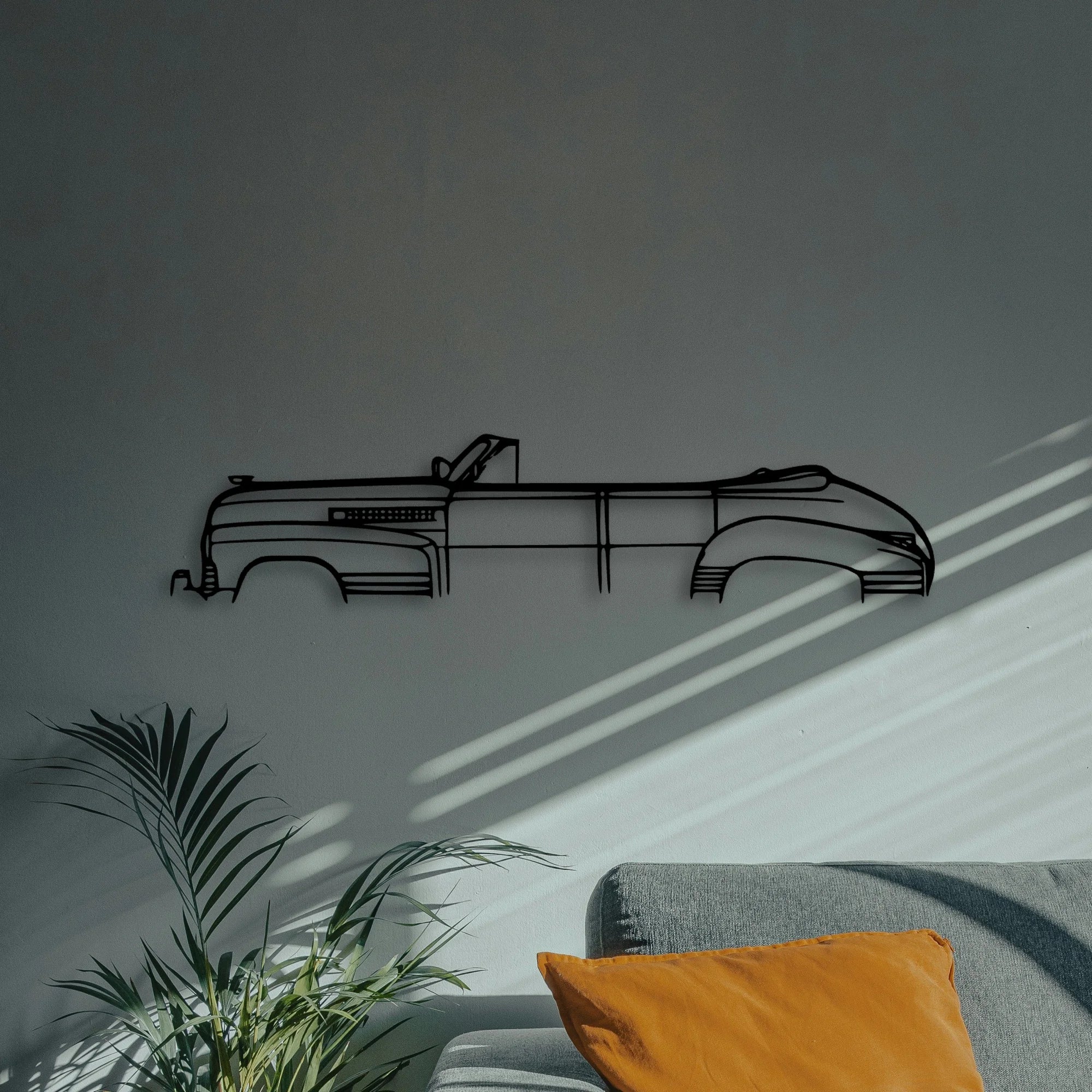 Series 62 Convertible 1941 Classic Silhouette Metal Wall Art - Automotive Garage Decor