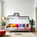 Short Bed 3100 1955 Classic Silhouette Metal Wall Art - Automotive Garage Decor