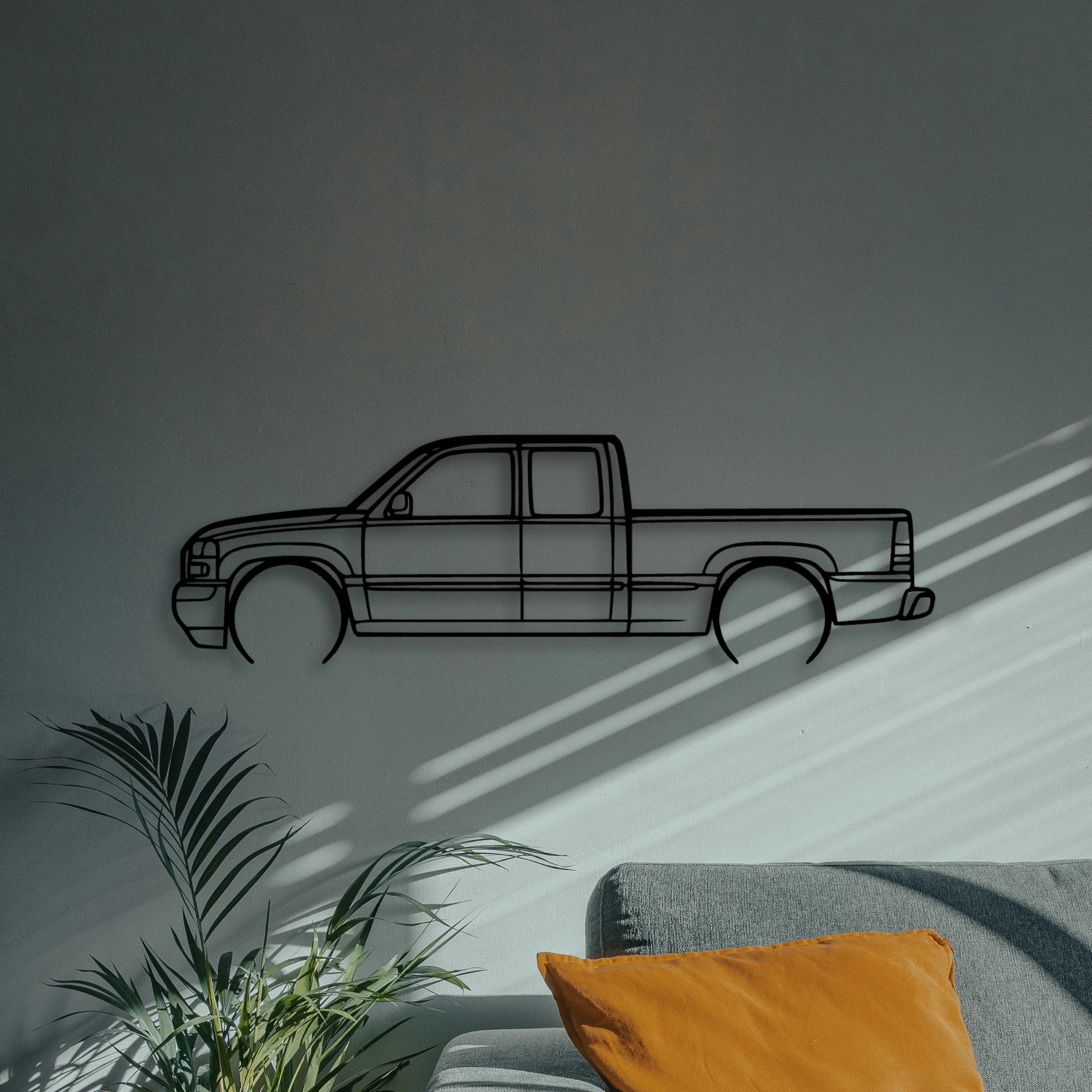 Sierra Classic Silhouette Metal Wall Art - Automotive Garage Decor