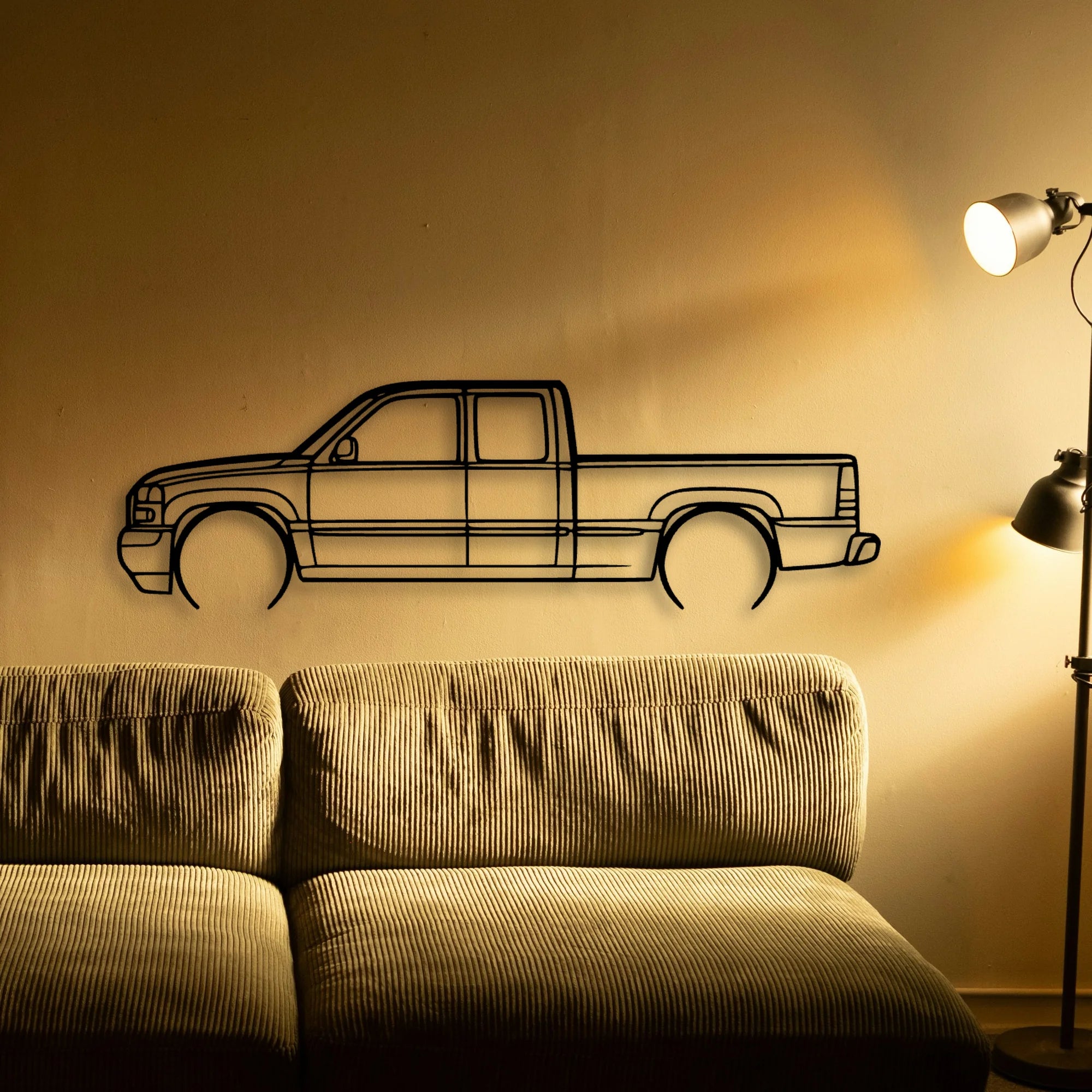 Sierra Classic Silhouette Metal Wall Art - Automotive Garage Decor