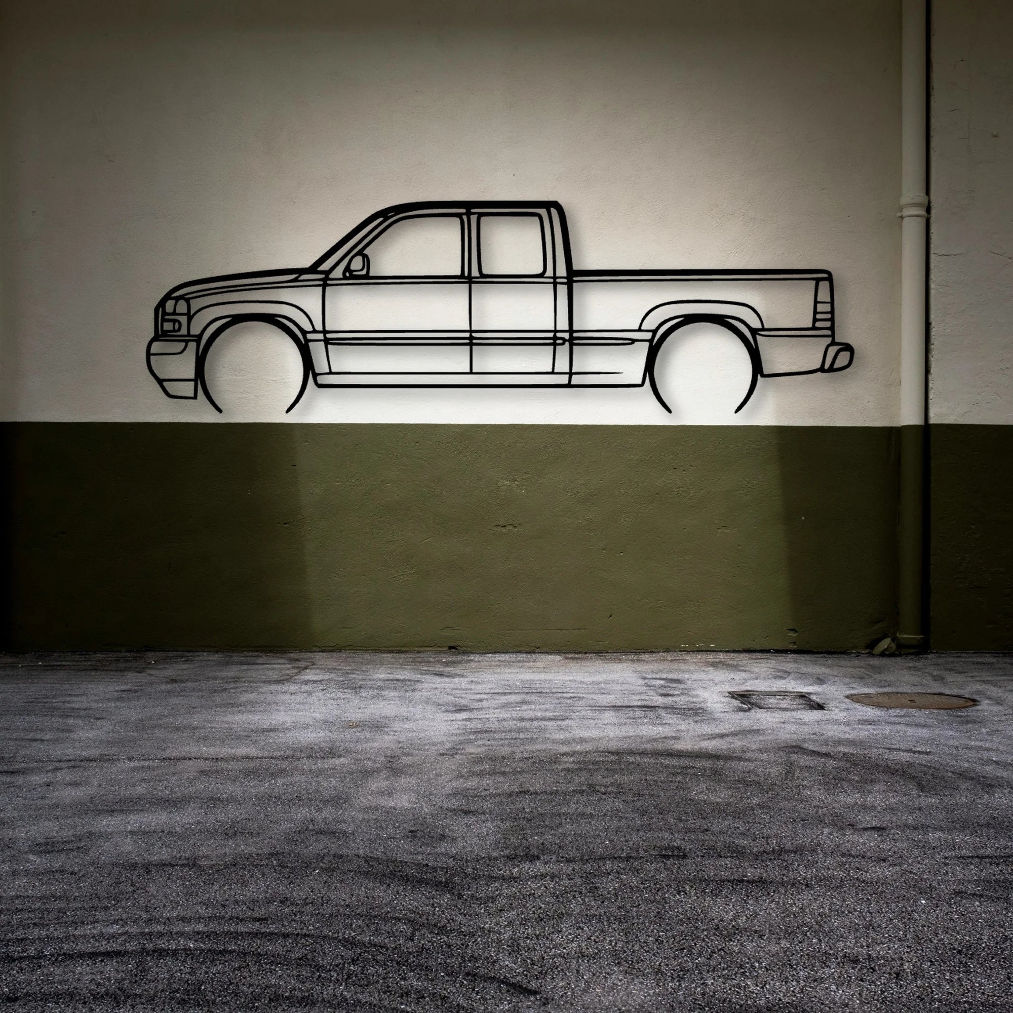 Sierra Classic Silhouette Metal Wall Art - Automotive Garage Decor