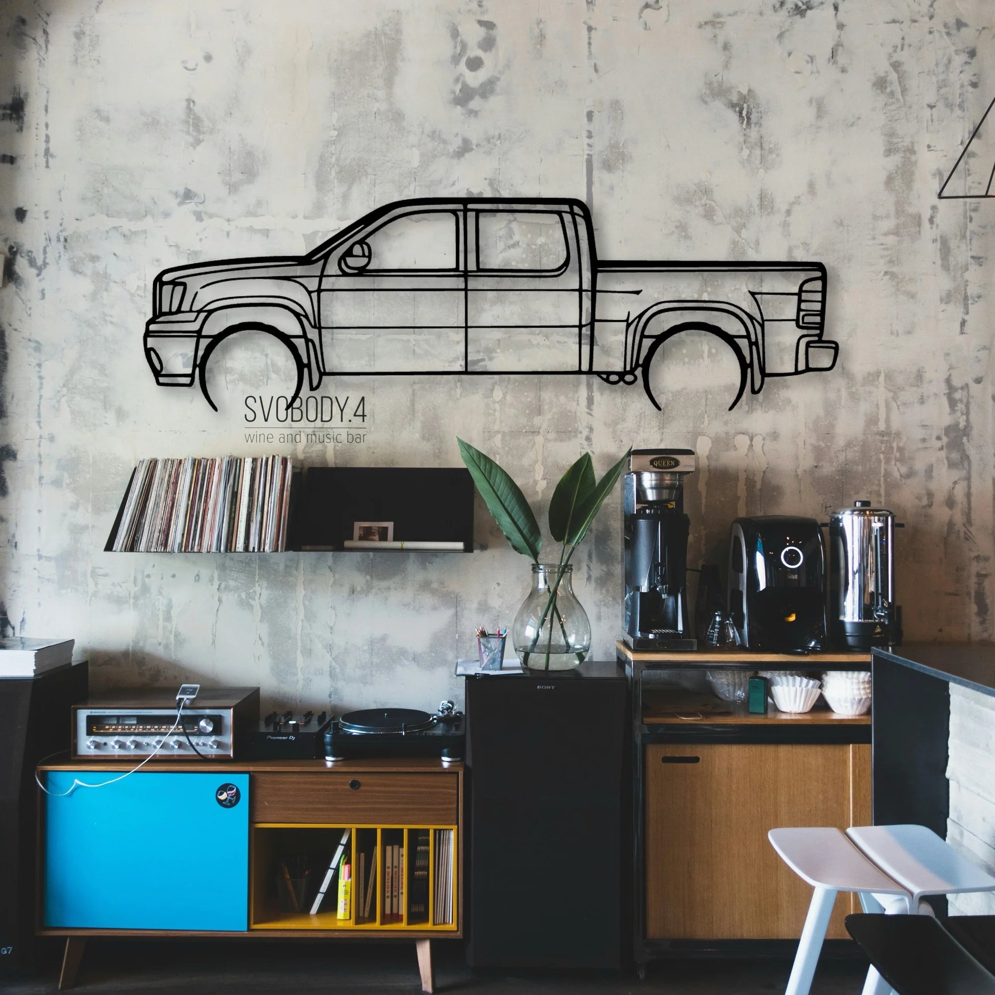 Sierra 1500 2013 Classic Silhouette Metal Wall Art - Automotive Garage Decor
