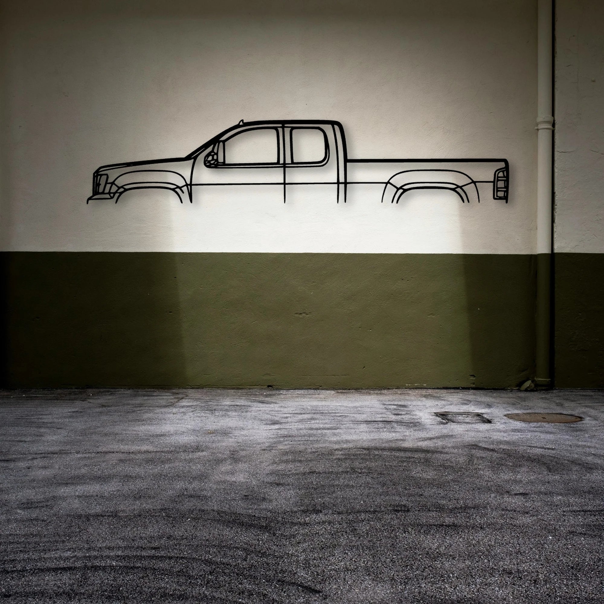 Sierra 2011 Classic Silhouette Metal Wall Art - Automotive Garage Decor
