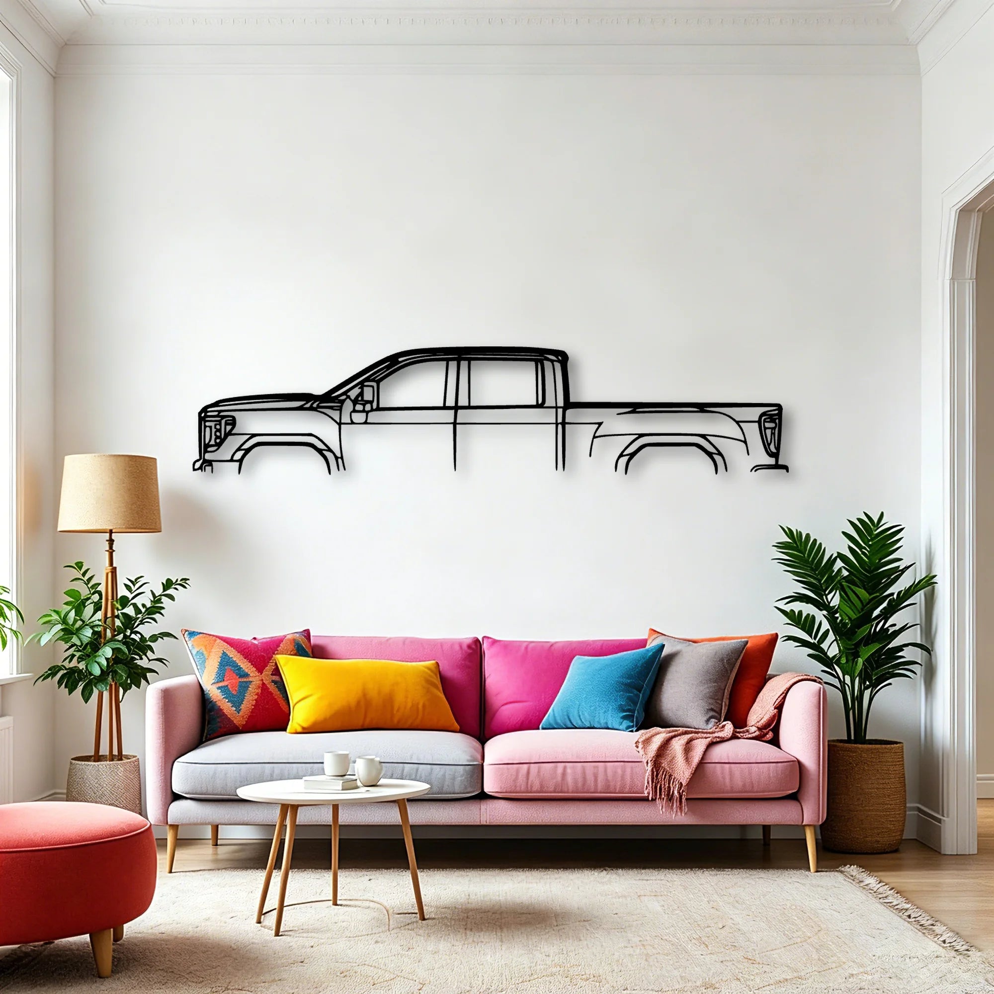 Sierra 2500 GT4 Classic Silhouette Metal Wall Art - Automotive Garage Decor